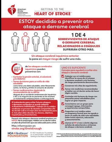 ESTOY decidado a prevenir otro ataque o derrame cerebral infografía ESTOY decidado a prevenir otro ataque o derrame cerebral infografía