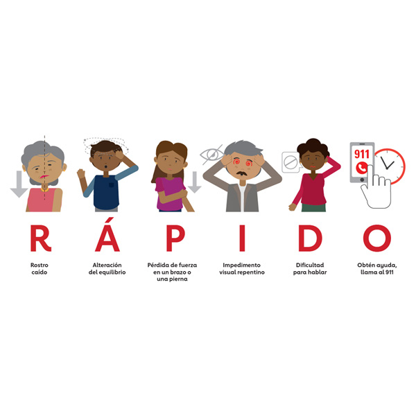 a digital illustration of characters communicating RÁPIDO